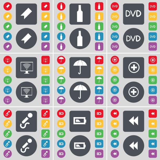 马克瓶DVD监视器伞加上麦克风图片下载