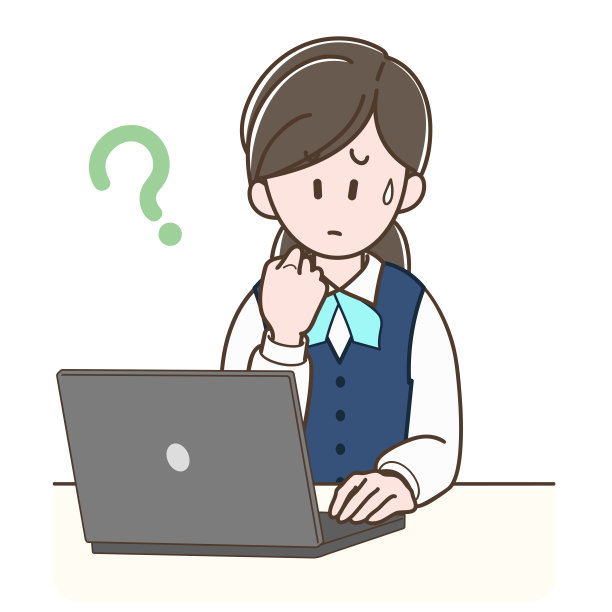 一个穿制服的女人在操作电脑图片下载