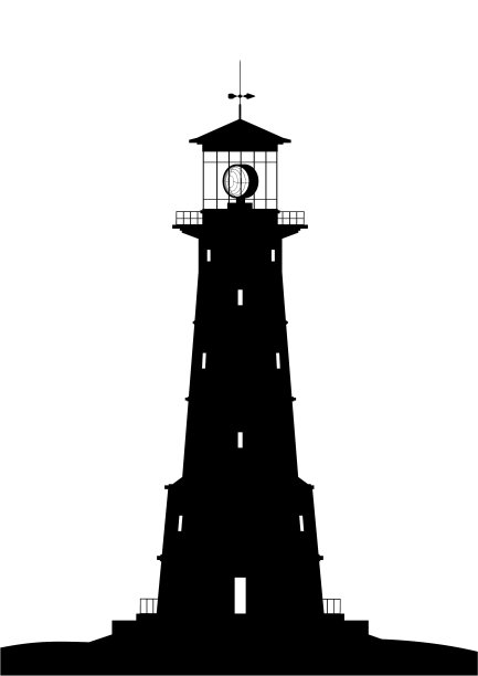 黑灯塔，白灯塔图片下载