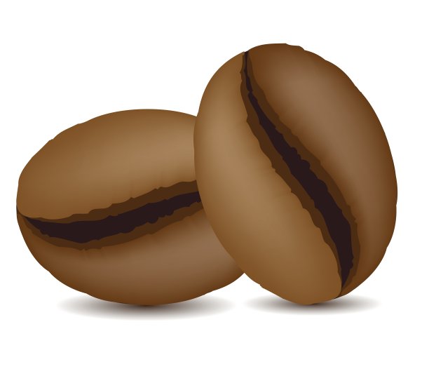 白色背景上分离出的咖啡颗粒图片下载