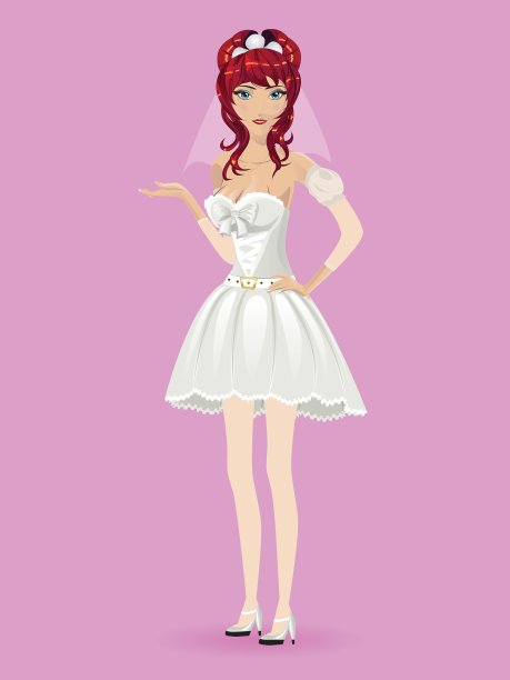 浪漫的卡通bride2图片下载