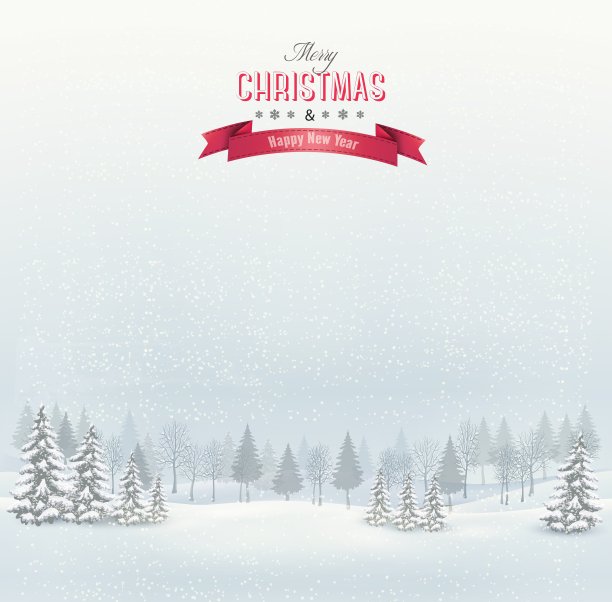 圣诞冬季景观背景图片下载
