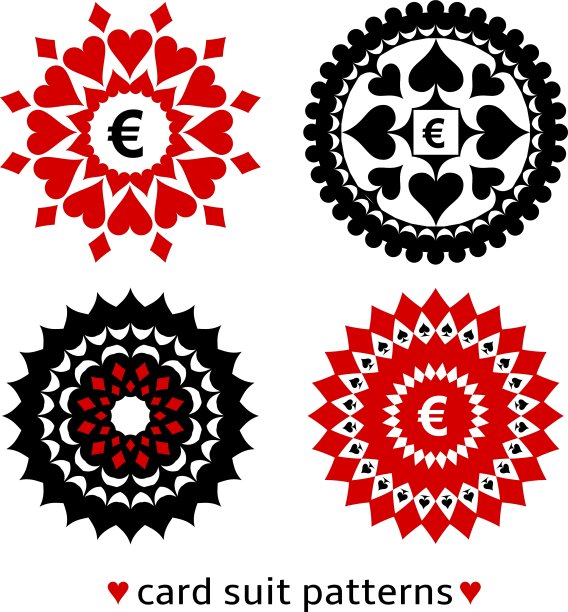 四张牌花色圆图片下载