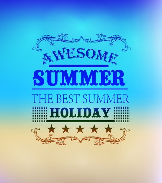 暑假元素图片下载