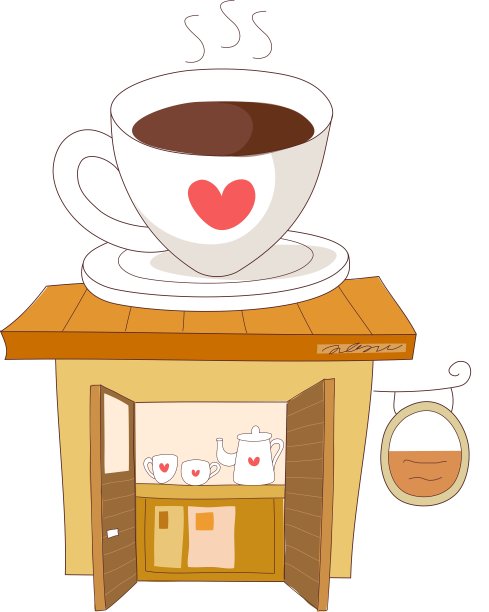 咖啡馆的景色图片下载