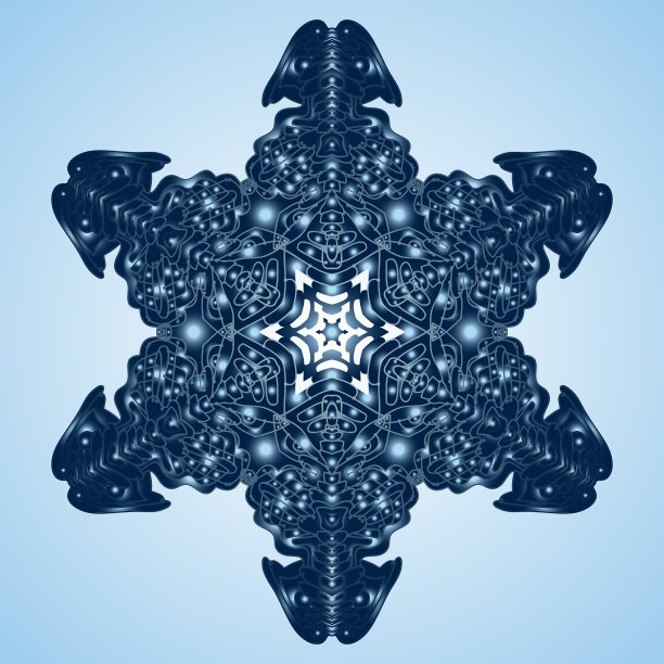 美丽的蓝色的雪花图片下载