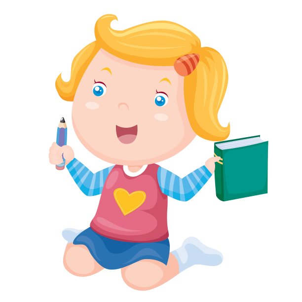 可爱的女孩准备回学校了图片下载