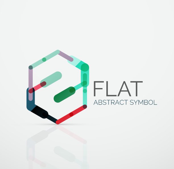 标志-抽象的极简线性平面设计图片下载