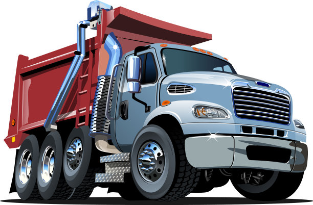 卡通自动倾卸卡车图片下载