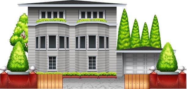 一座灰色的大房子图片下载