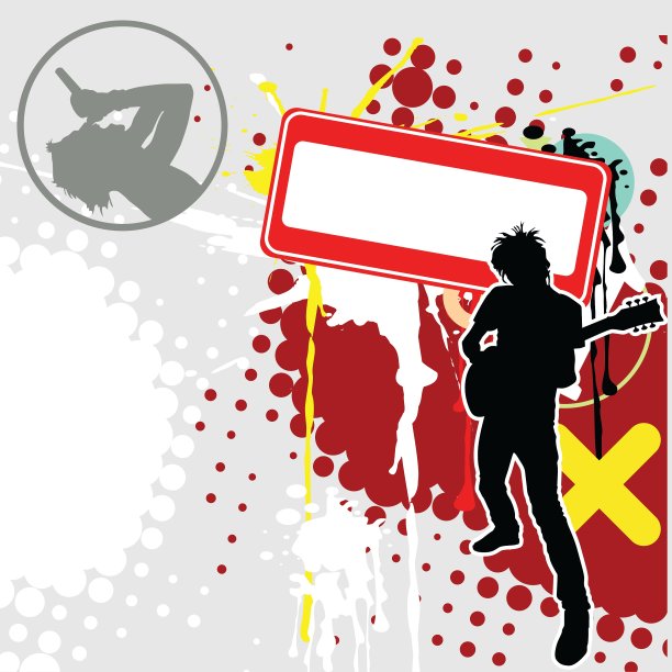 一个男人和他的吉他图片下载