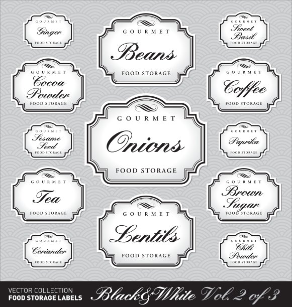 华丽的食品储存标签vol2图片下载