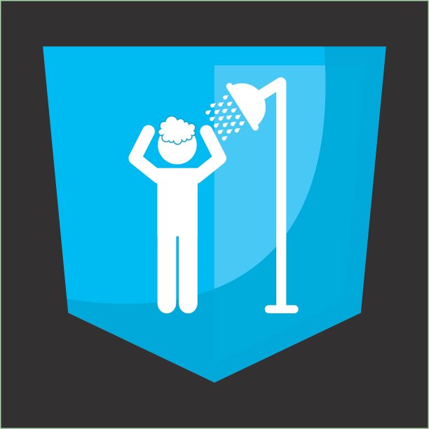 淋浴的轮廓设计图片下载