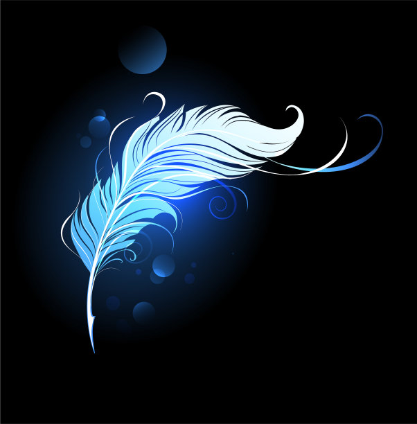 蓝色羽毛图片下载