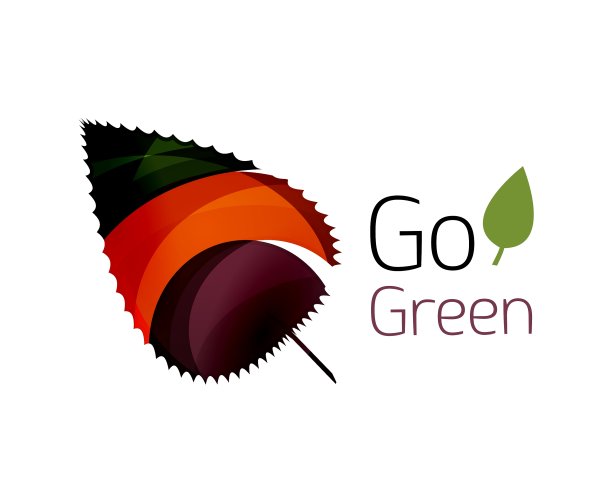 叶子抽象的波浪图标图片下载