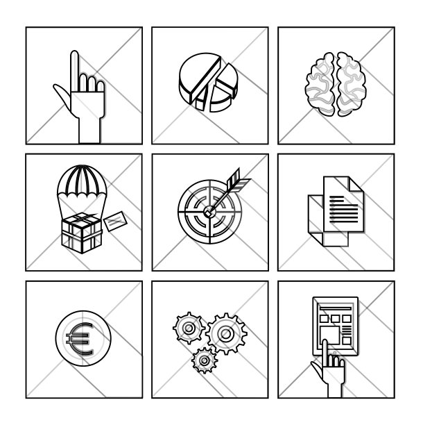600个通用现代细线图标图片下载
