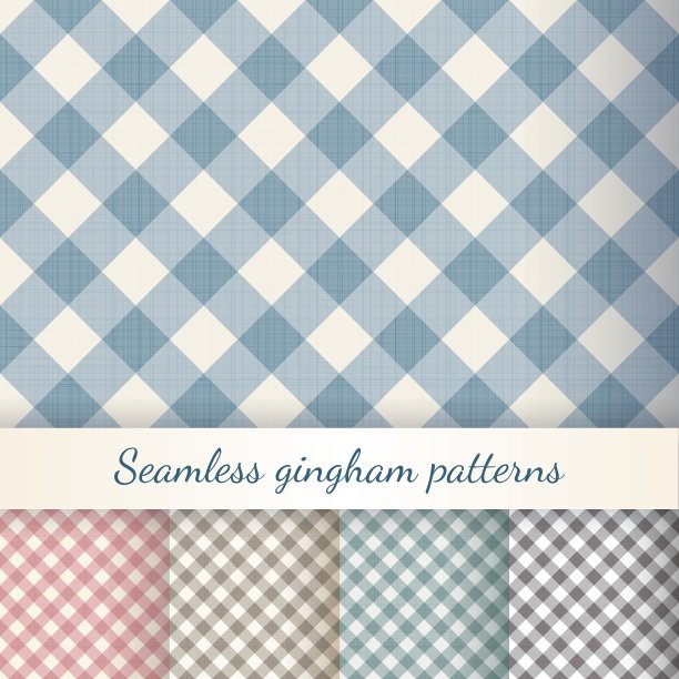 一套无缝格子格子图案图片下载