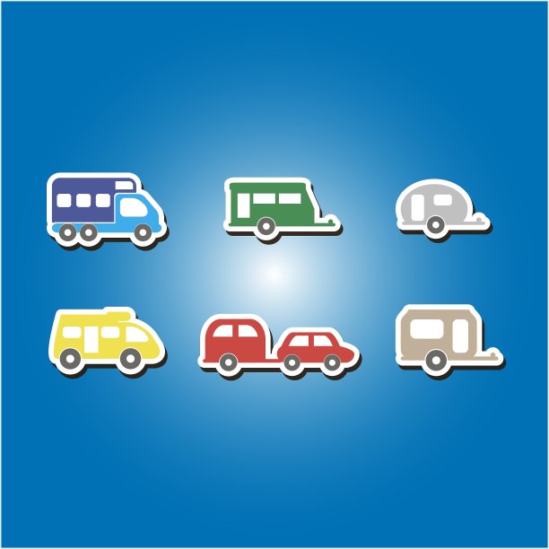 带预告片的彩色图标图片下载