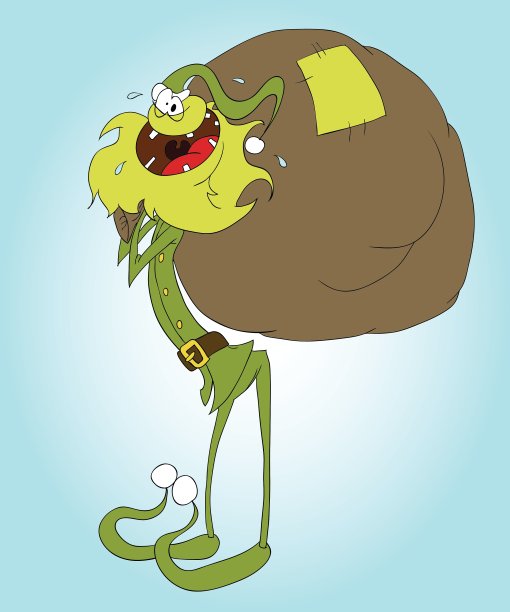 疯狂的绿色圣诞老人图片下载