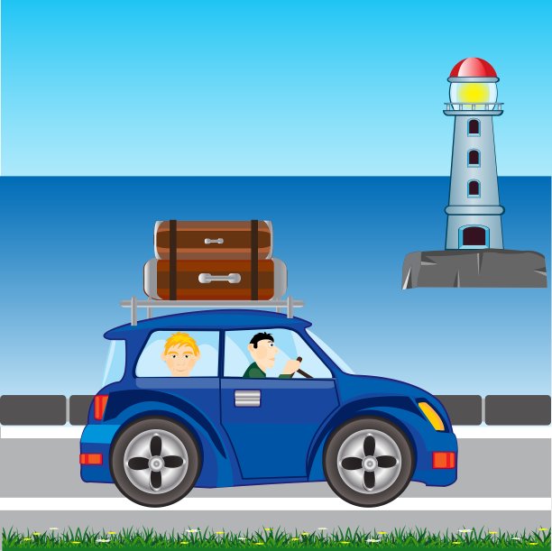 在汽车休假图片下载