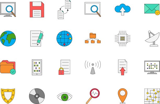 IT科技彩色图标集图片下载
