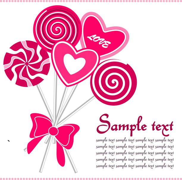 可爱的爱棒棒糖背景图片下载