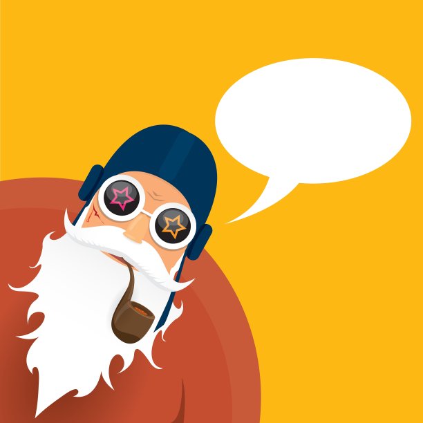 骑摩托车的圣诞老人抽烟斗图片下载