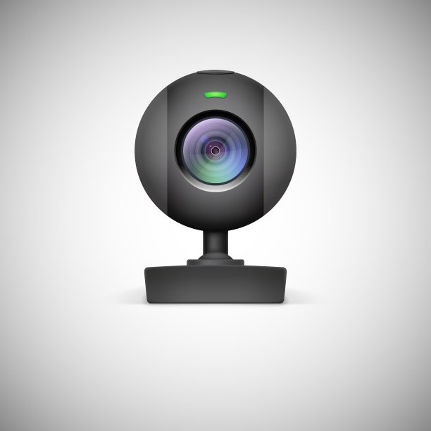 现实的白色摄像头图标图片下载