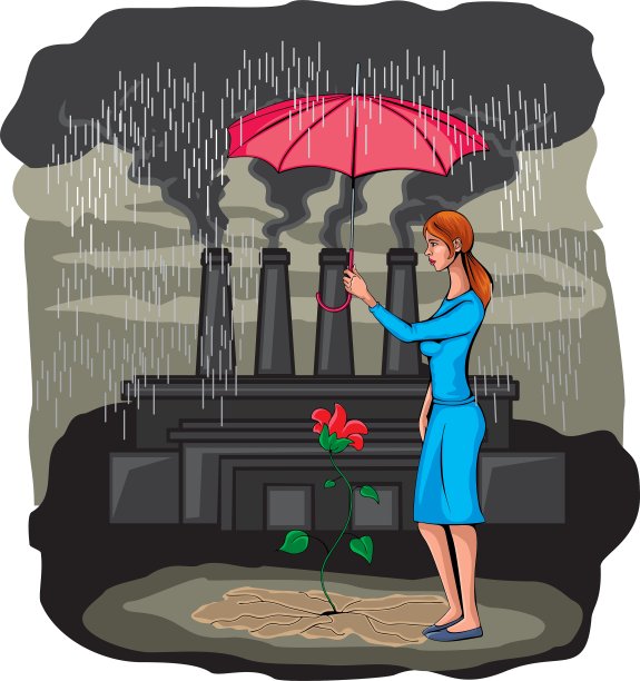 带伞的女人图片下载