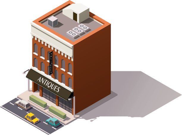 等距的建筑图片下载