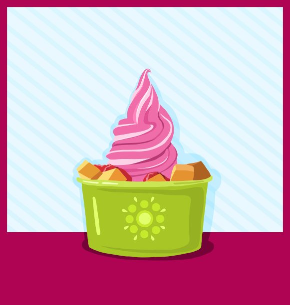 冰淇淋浆果和水果图片下载