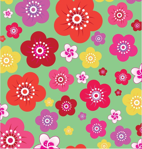 无缝的花朵图案图片下载