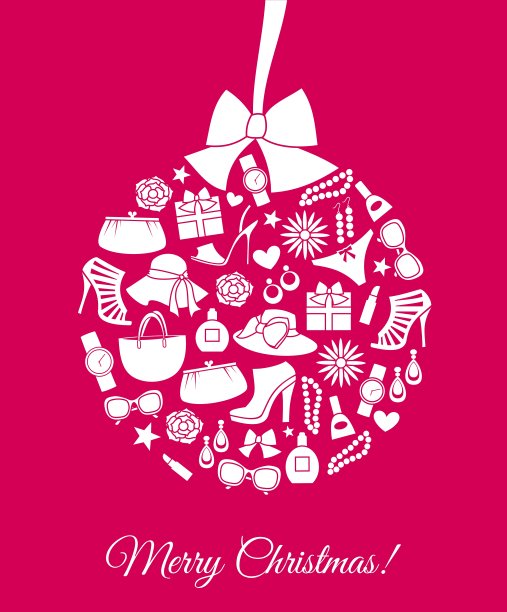 时尚的圣诞球图片下载