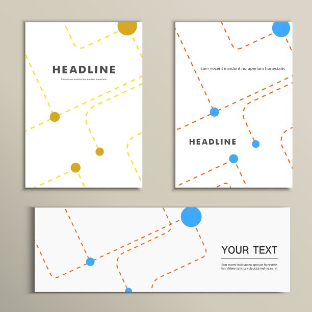 虚线和球的抽象背景图片下载