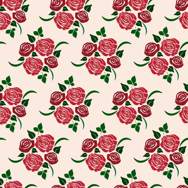 无缝图案与五颜六色的花朵图片下载