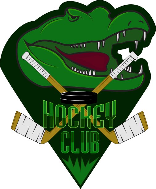 完全可编辑的专业曲棍球标志图片下载