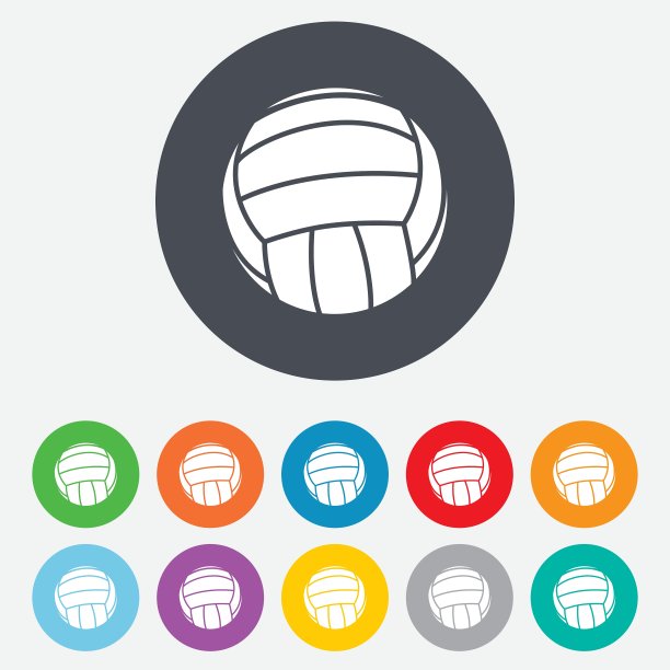 排球标志图标沙滩运动标志图片下载