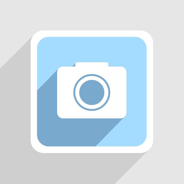 蓝色图标在灰色背景Eps10图片下载