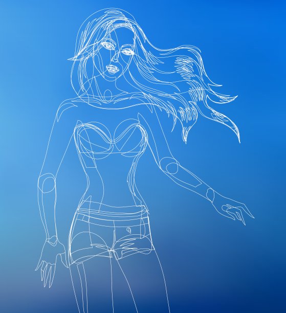 时尚美女画图片下载