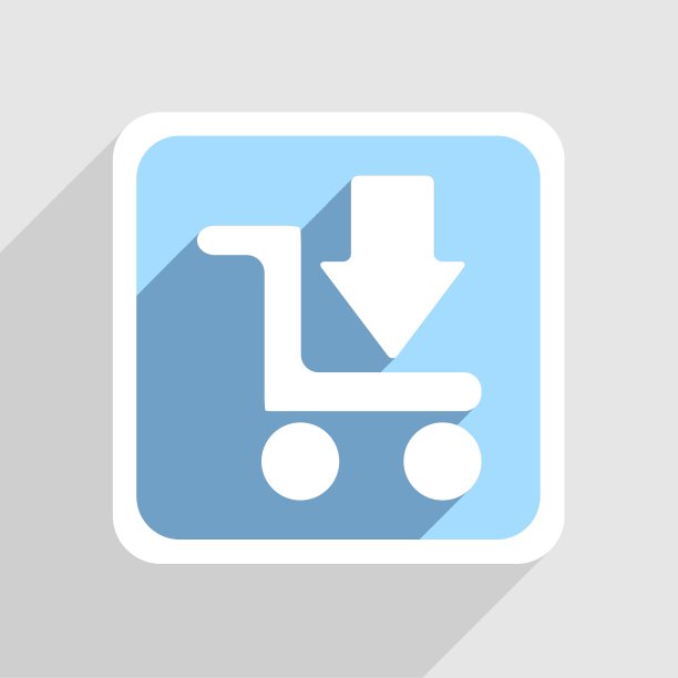 蓝色图标在灰色背景Eps10图片下载