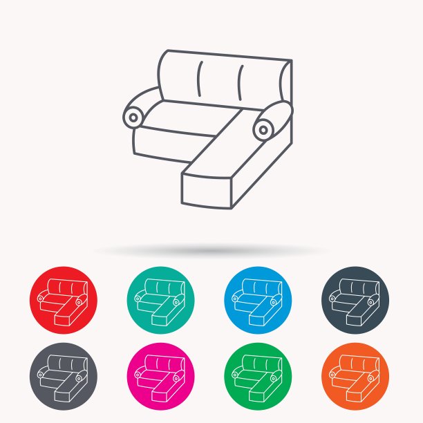 角落沙发图标舒适的沙发标志图片下载