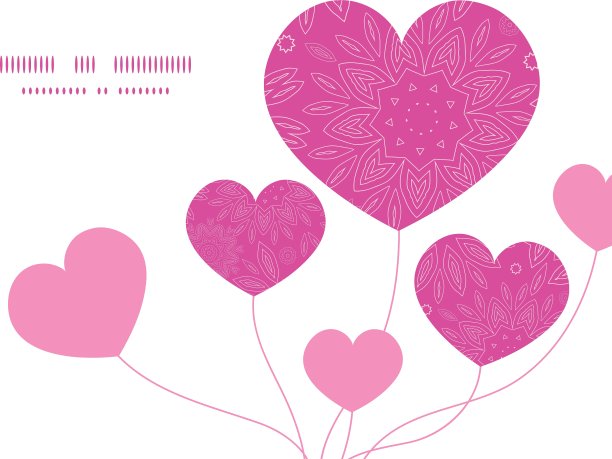 粉色抽象花朵纹理心形象征框架图片下载