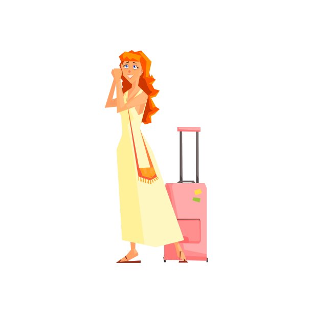 带包女游客图片下载