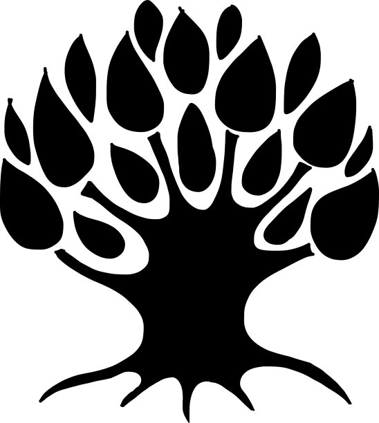 艺术树剪影为您的设计图片下载