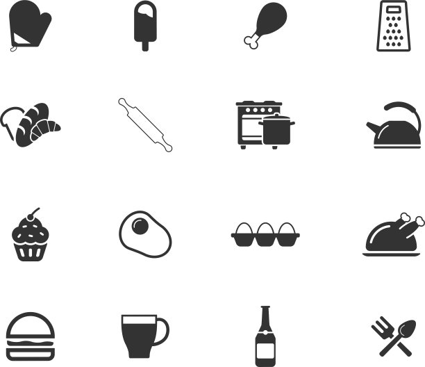 食物和厨房只是图标图片下载