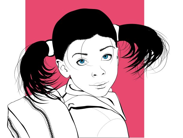 一个去上学的小女孩的肖像图片下载