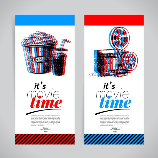 一套电影横幅电影节门票图片下载