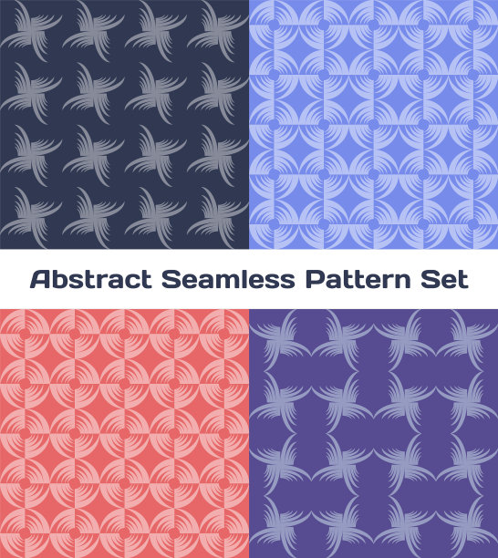 抽象无缝色彩图案集图片下载