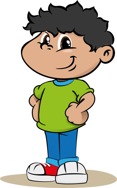 描绘的是一个黑发黑发的男孩图片下载