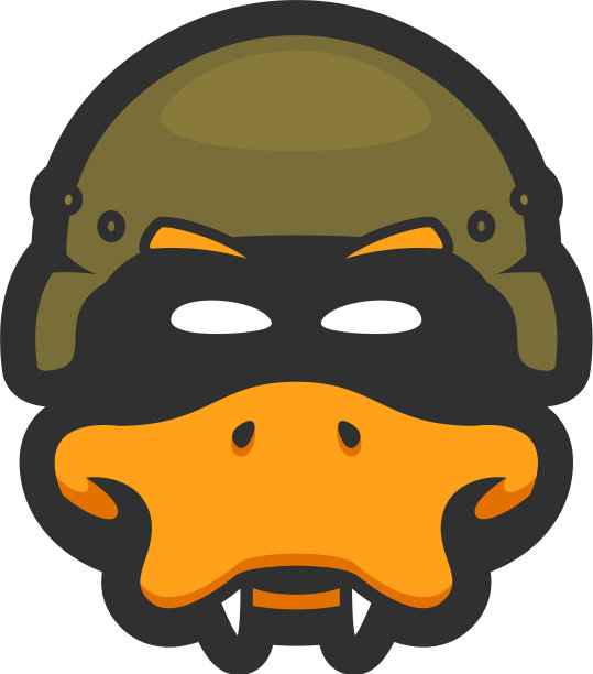 邪恶军鸭标志吉祥物鸭兵头图片下载